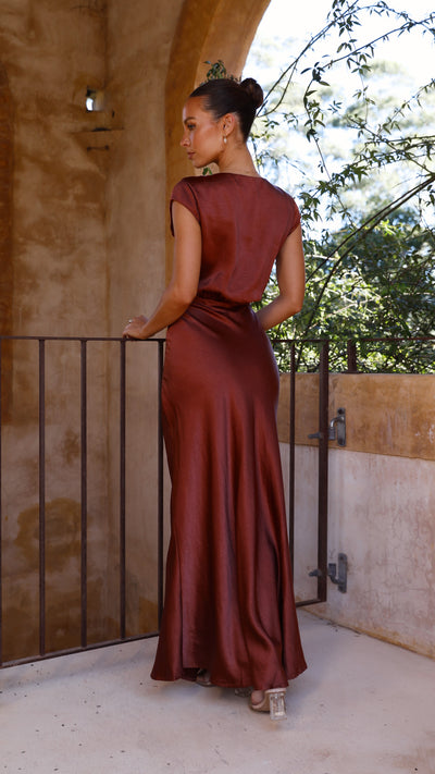 Load image into Gallery viewer, Selma Maxi Dress - Rust - Billy J

