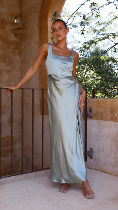 Load image into Gallery viewer, Alaria Maxi Dress - Sage - Billy J
