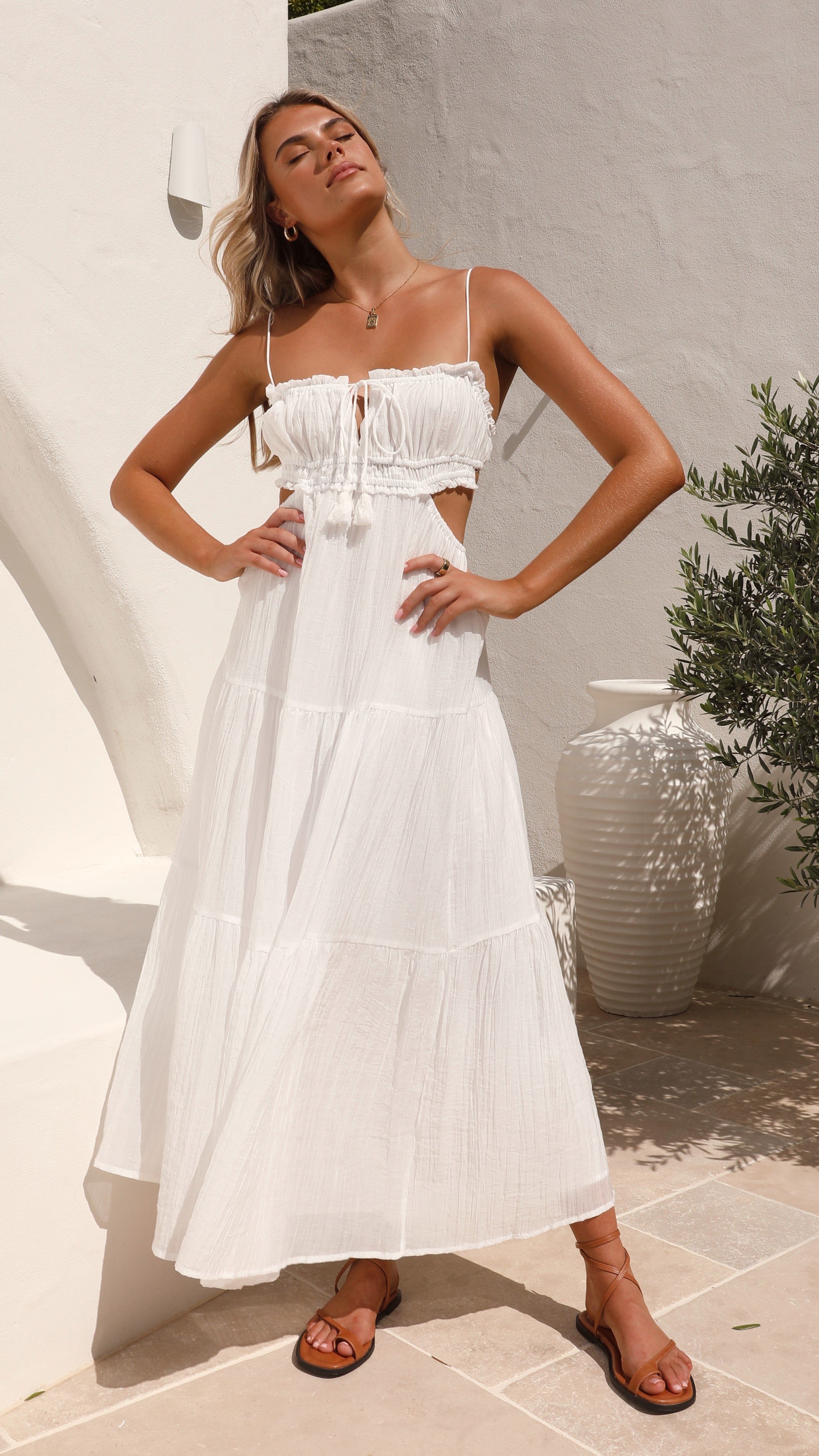 Vella Midi Dress - White - Buy Women's Dresses - Billy J