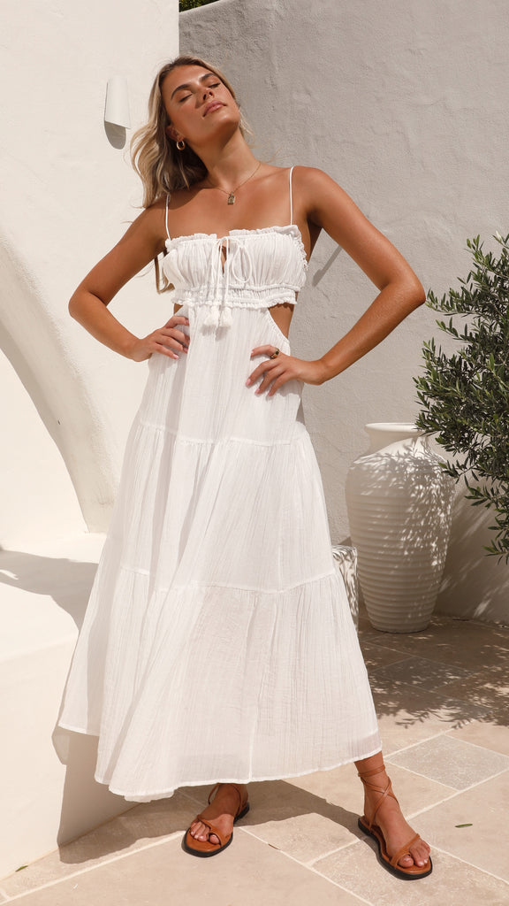 Vella Midi Dress - White