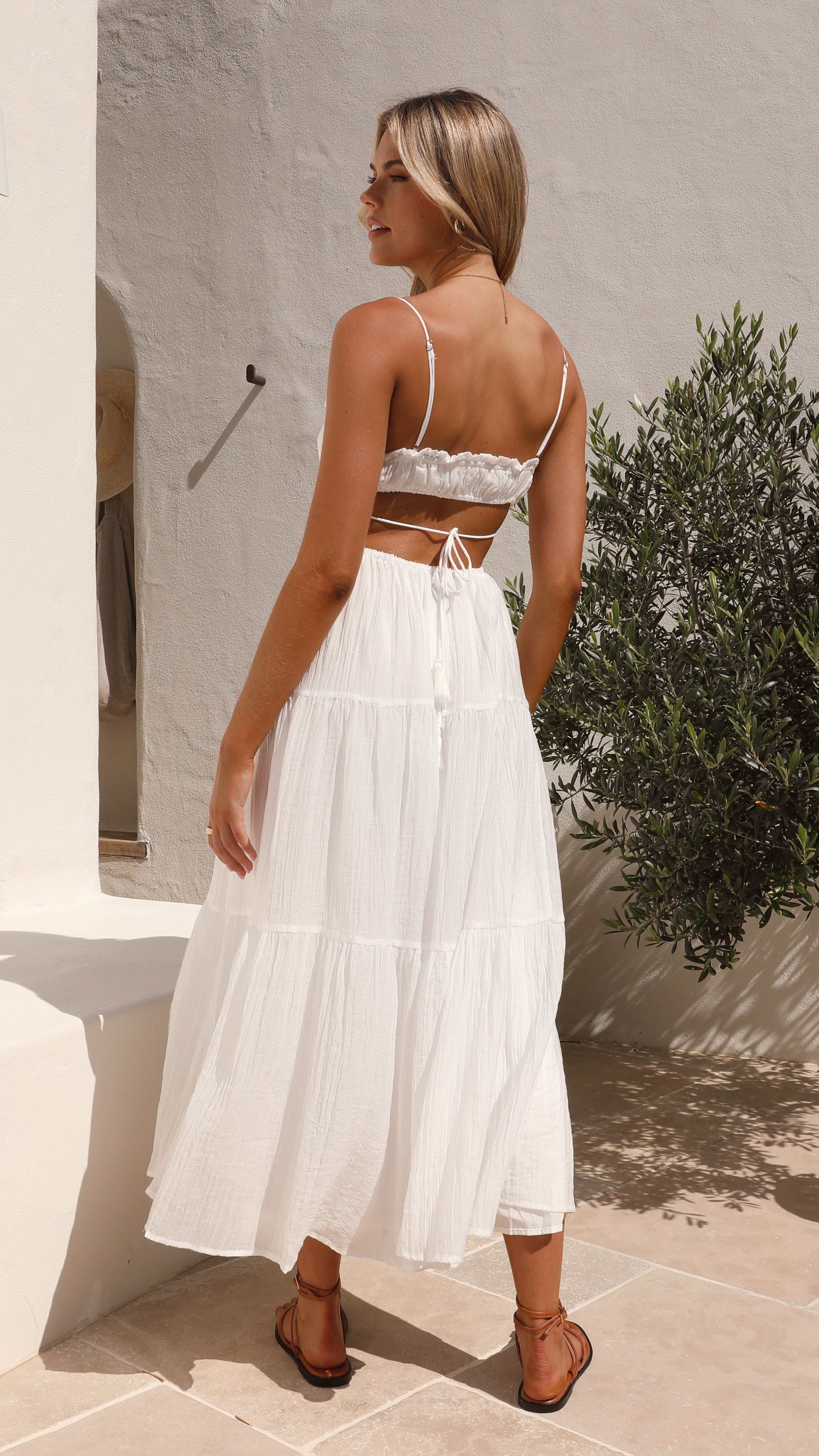 Vella Midi Dress - White