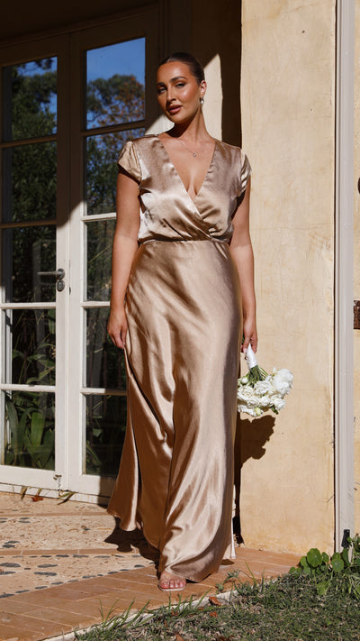 Load image into Gallery viewer, Selma Maxi Dress - Gold
