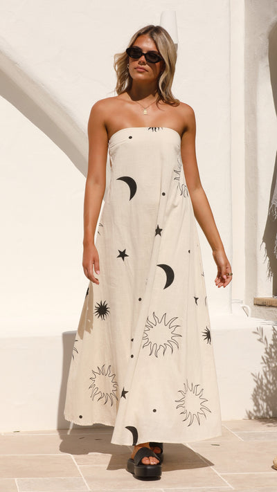 Load image into Gallery viewer, Connie Maxi Dress - Beige/Black

