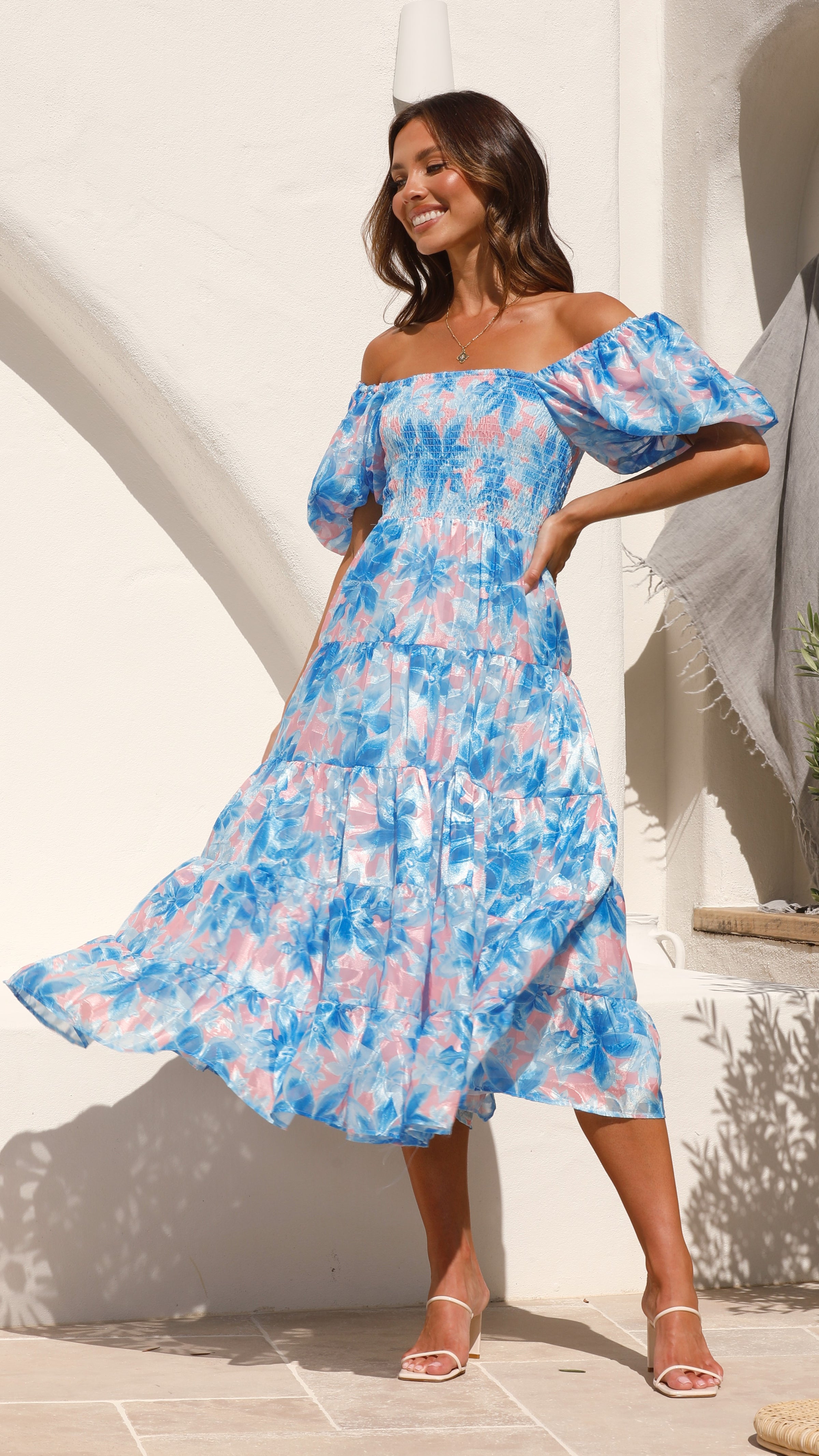 Silica Maxi Dress - Blue - Billy J