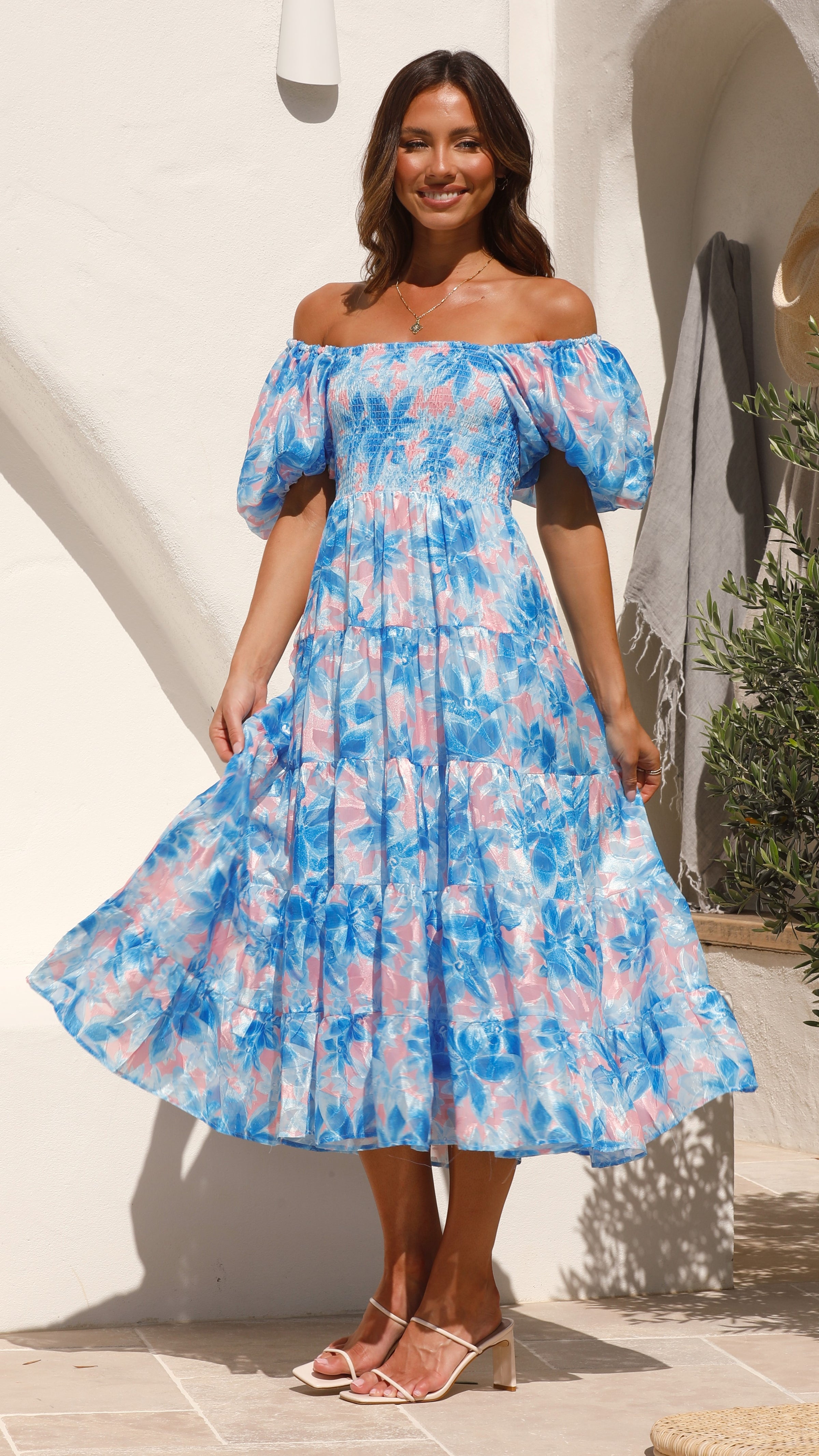 Silica Maxi Dress - Blue - Billy J