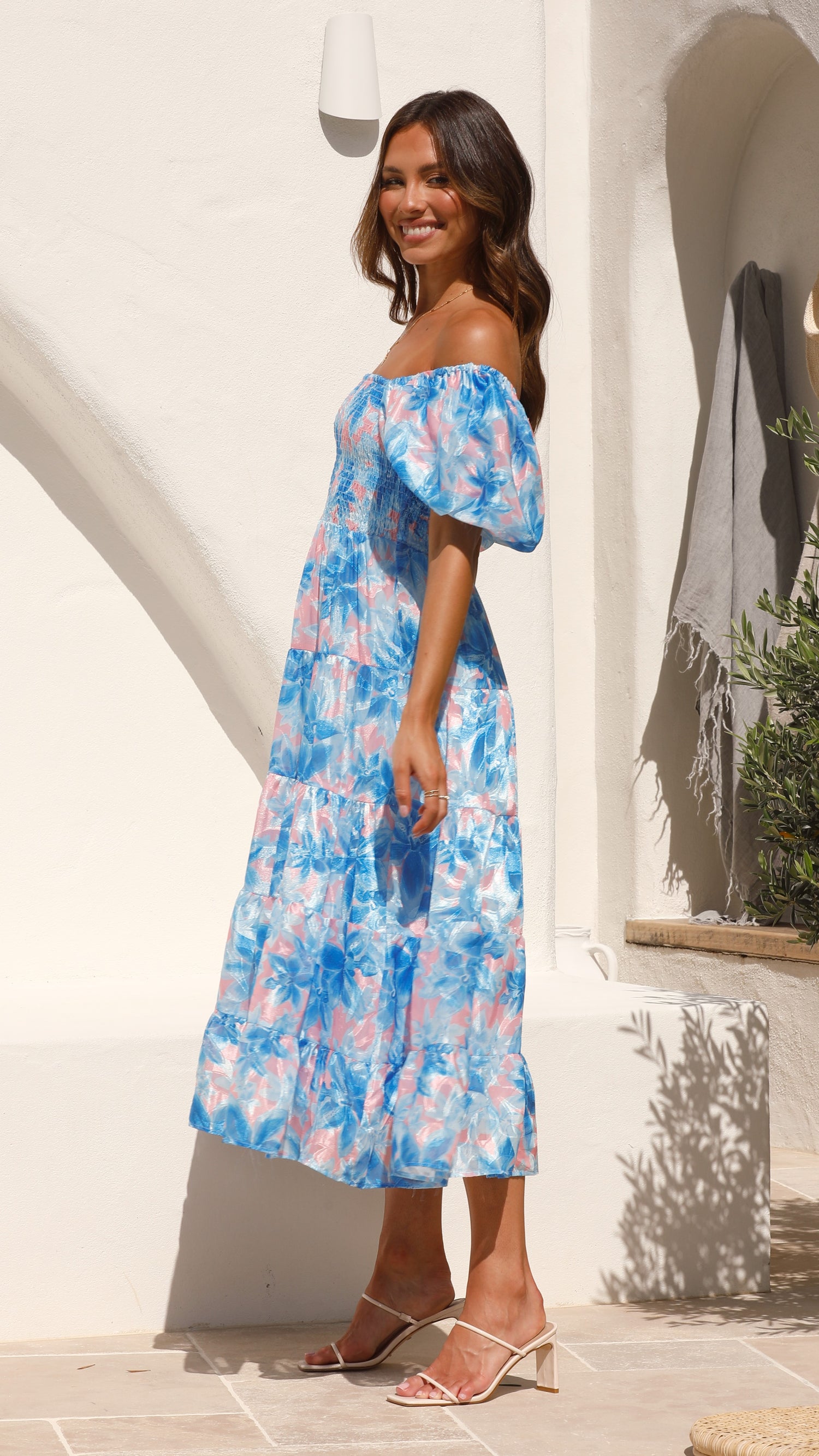 Silica Maxi Dress - Blue - Billy J