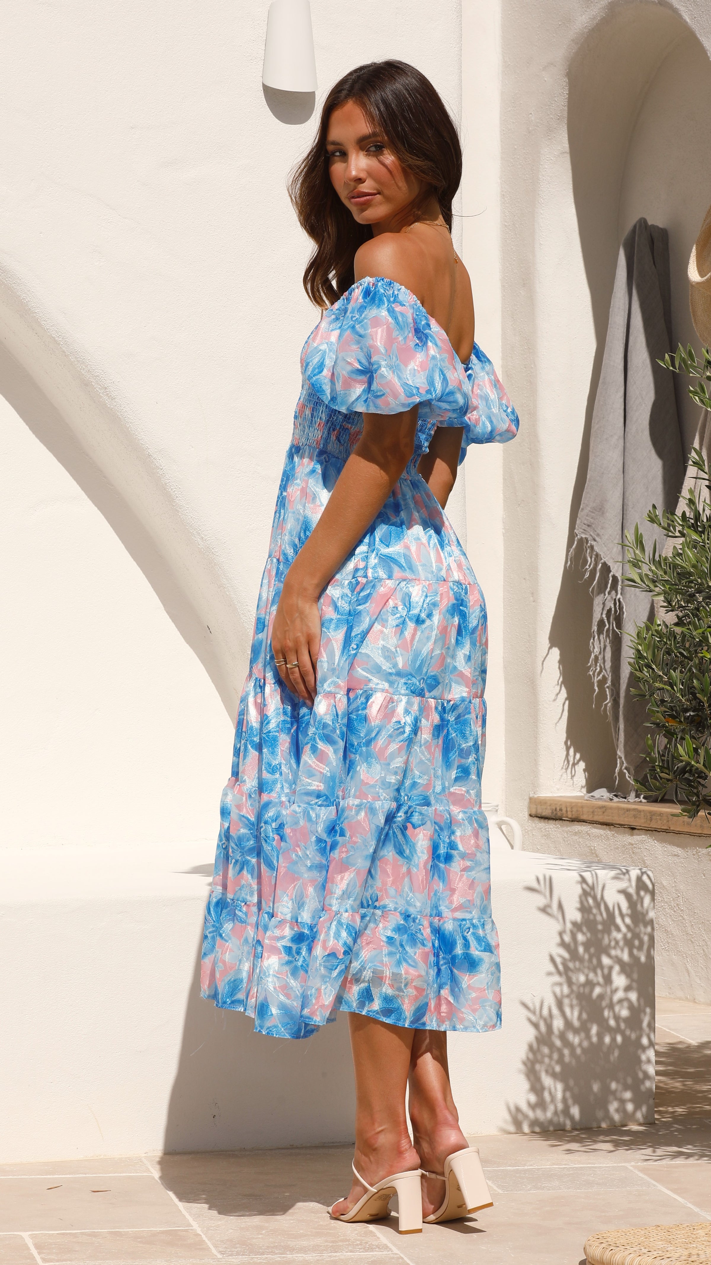 Silica Maxi Dress - Blue - Billy J