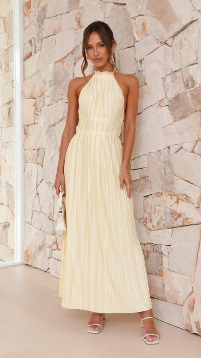 Load image into Gallery viewer, Frances Maxi Dress - Yellow - Billy J
