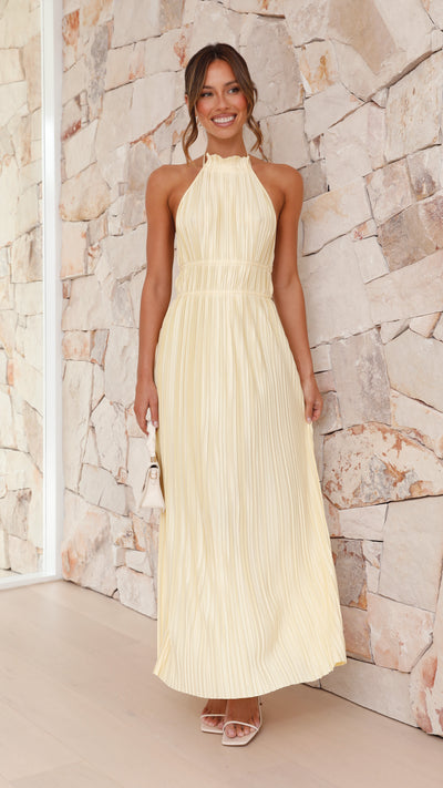 Load image into Gallery viewer, Frances Maxi Dress - Yellow - Billy J
