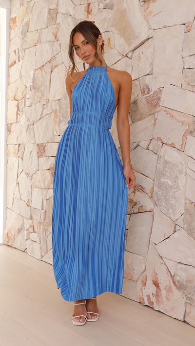Load image into Gallery viewer, Frances Maxi Dress - Blue - Billy J
