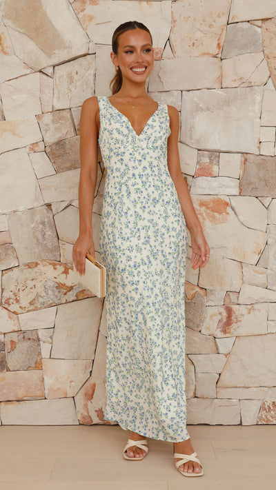 Load image into Gallery viewer, Andy Maxi Dress - Blue Floral
