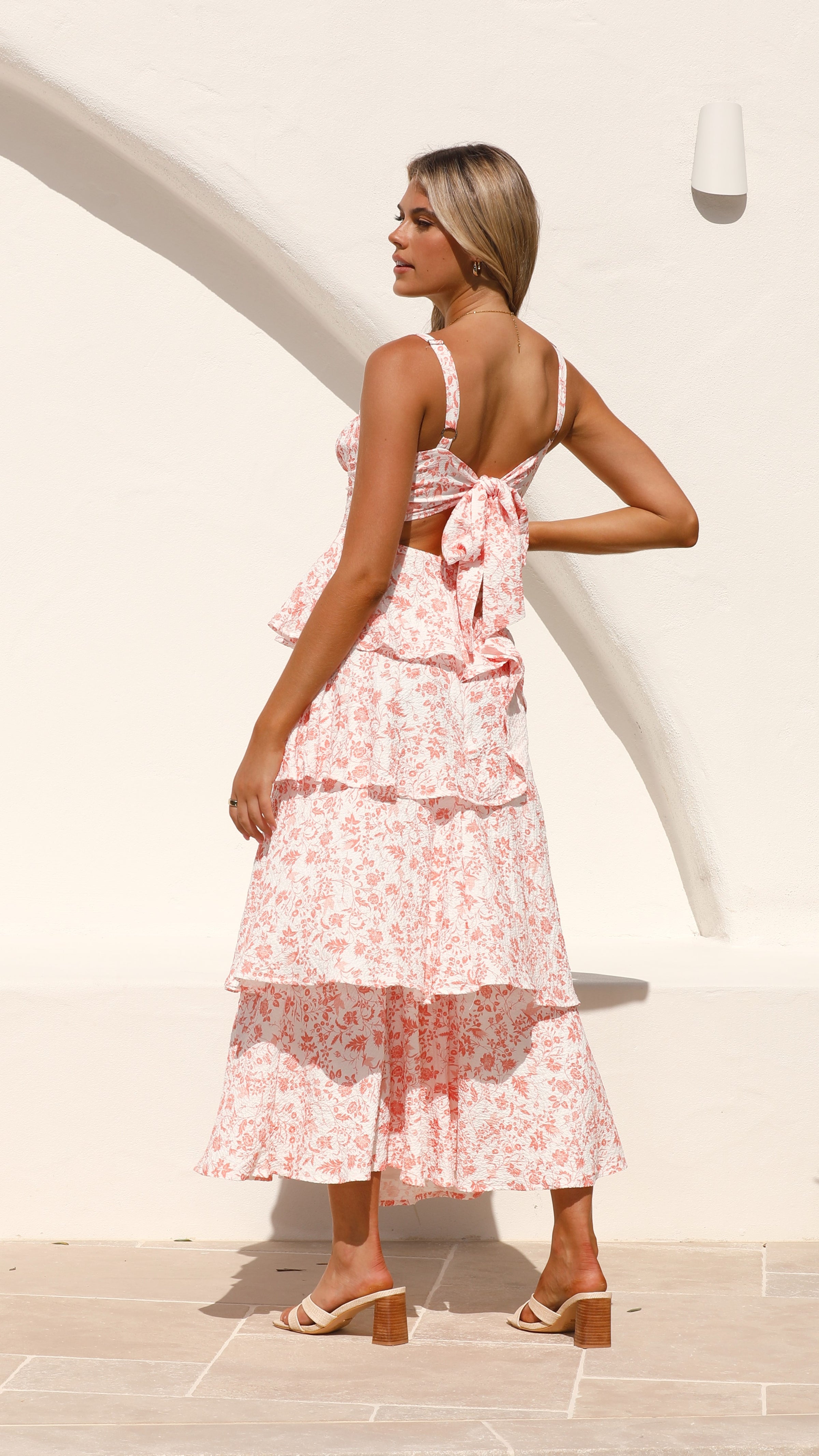 Page Maxi Dress - Peach Floral - Billy J