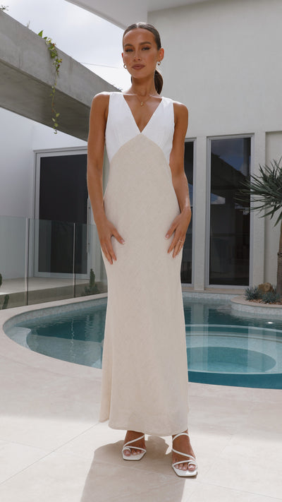 Load image into Gallery viewer, Dae Maxi Dress - White/Natural
