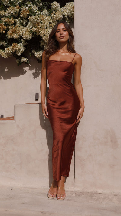 Load image into Gallery viewer, Keira Maxi Dress - Rust - Billy J
