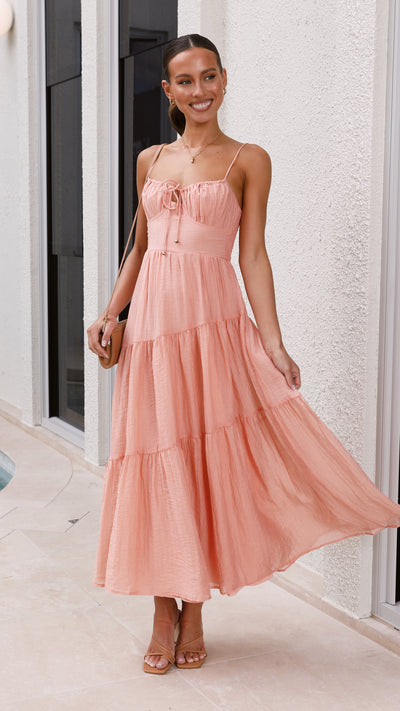 Load image into Gallery viewer, Cove Maxi Dress - Apricot - Billy J
