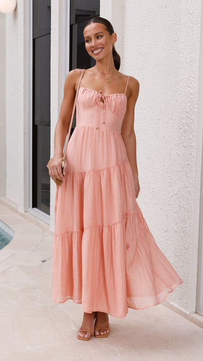 Load image into Gallery viewer, Cove Maxi Dress - Apricot - Billy J
