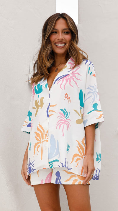 Load image into Gallery viewer, Brittany Button Up Shirt - Sundazed Print
