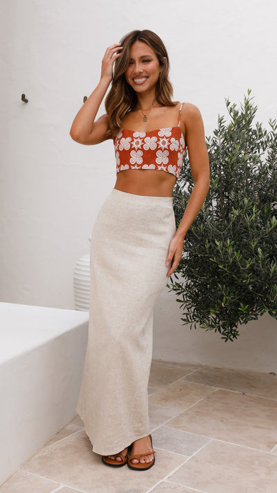Load image into Gallery viewer, Gabi Maxi Skirt - Oatmeal
