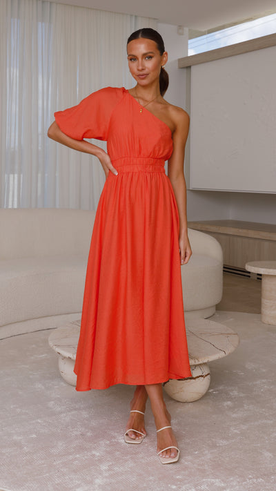 Load image into Gallery viewer, Erica Midi Dress - Melon
