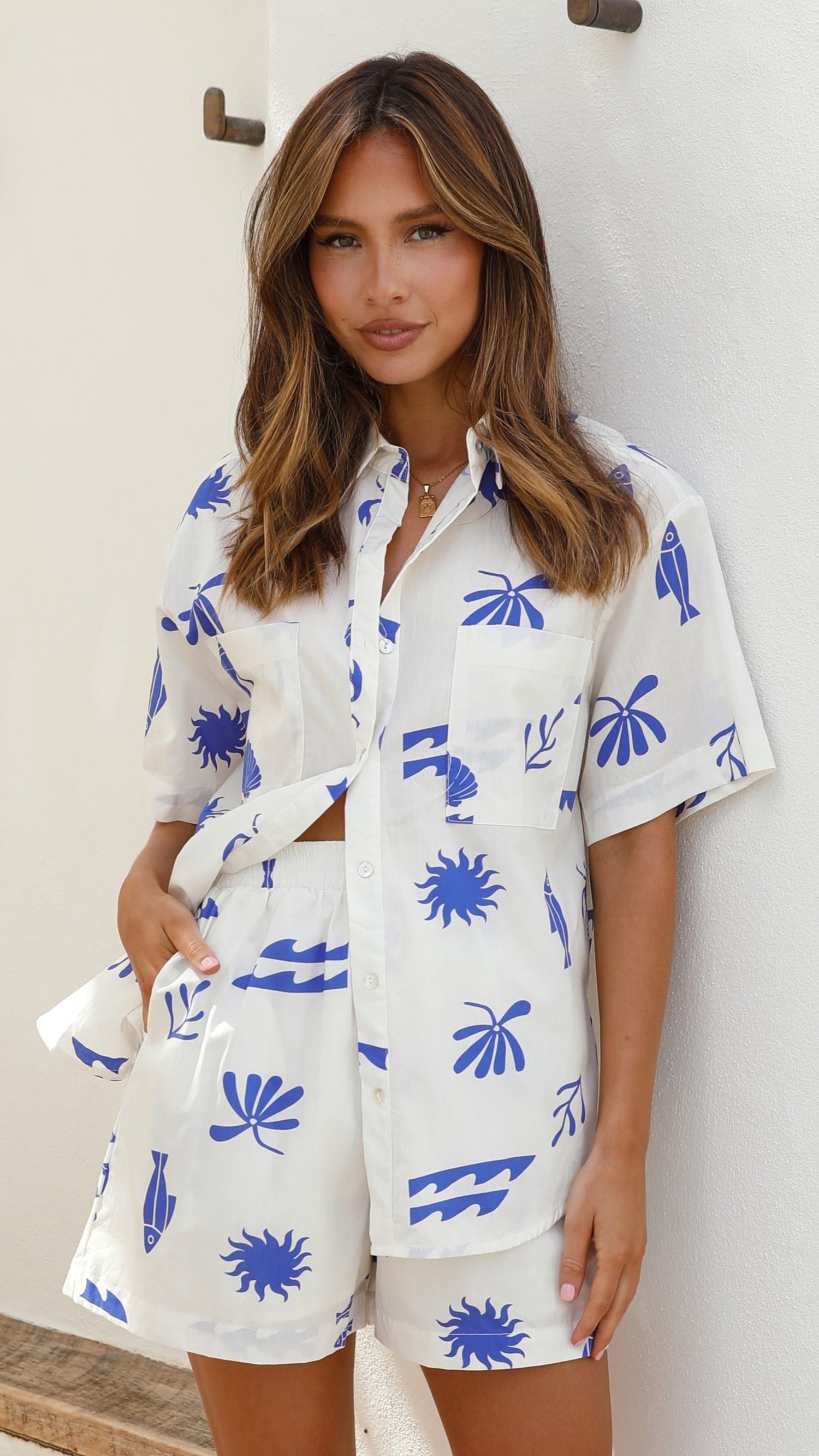 Jae Button Up Shirt - Summer Sea - Billy J