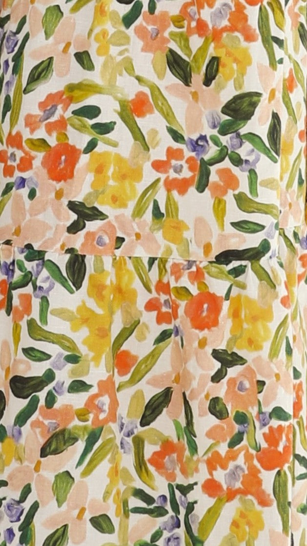 Bansi Maxi Dress - Lemon Floral