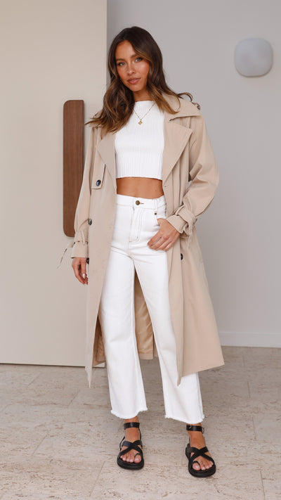 Load image into Gallery viewer, Samara Trench Coat - Beige - Billy J
