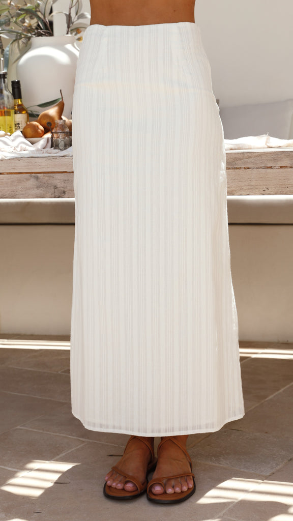 Francesca Maxi Skirt - White