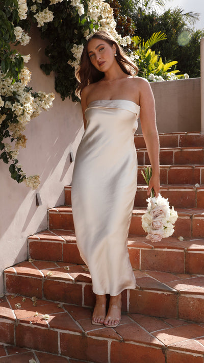 Load image into Gallery viewer, Gisele Maxi Dress - Champagne
