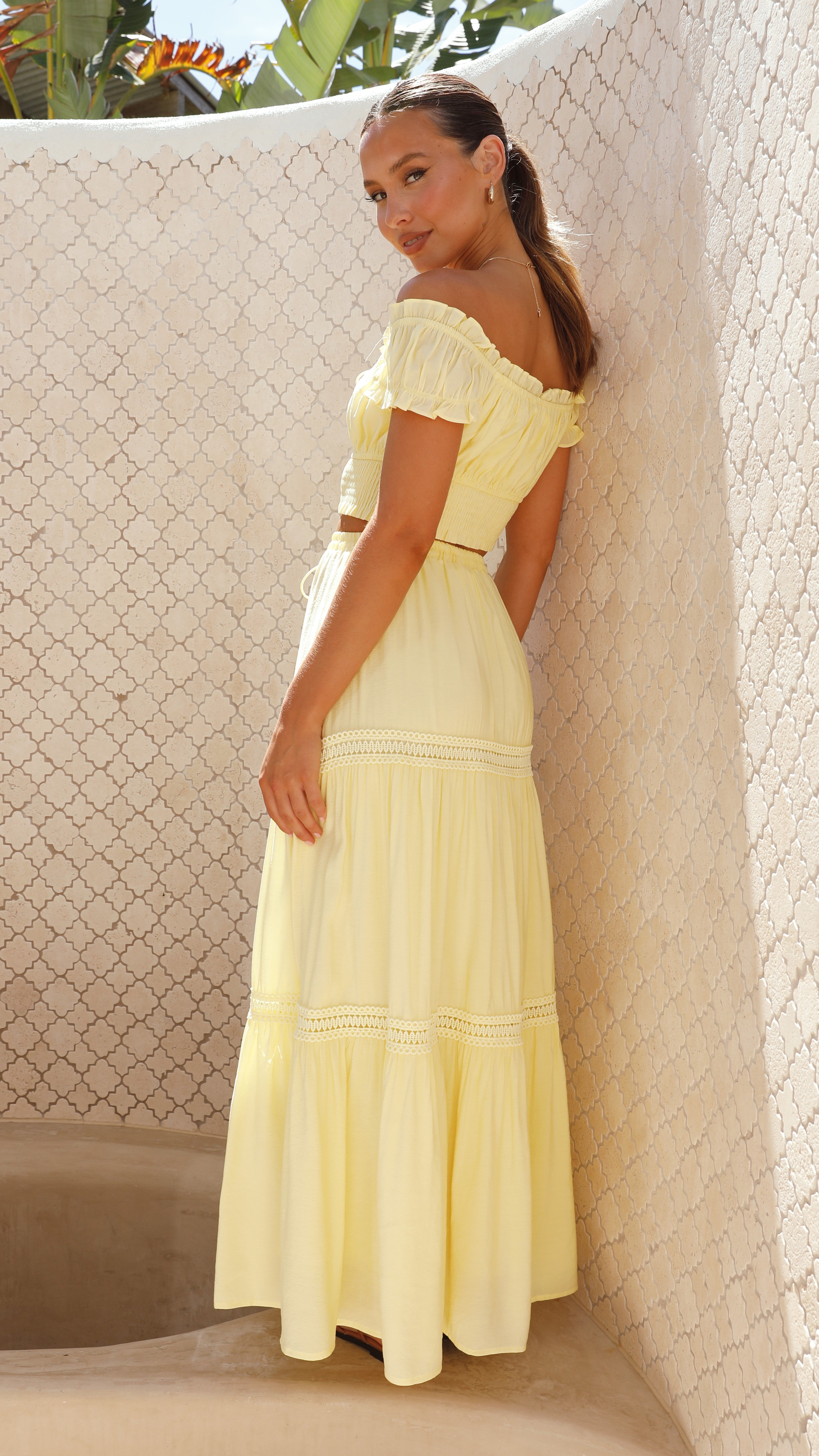 Vanida Maxi Skirt - Yellow