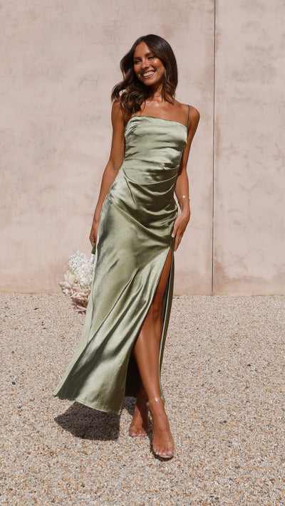 Load image into Gallery viewer, Julia Maxi Dress - Olive - Billy J
