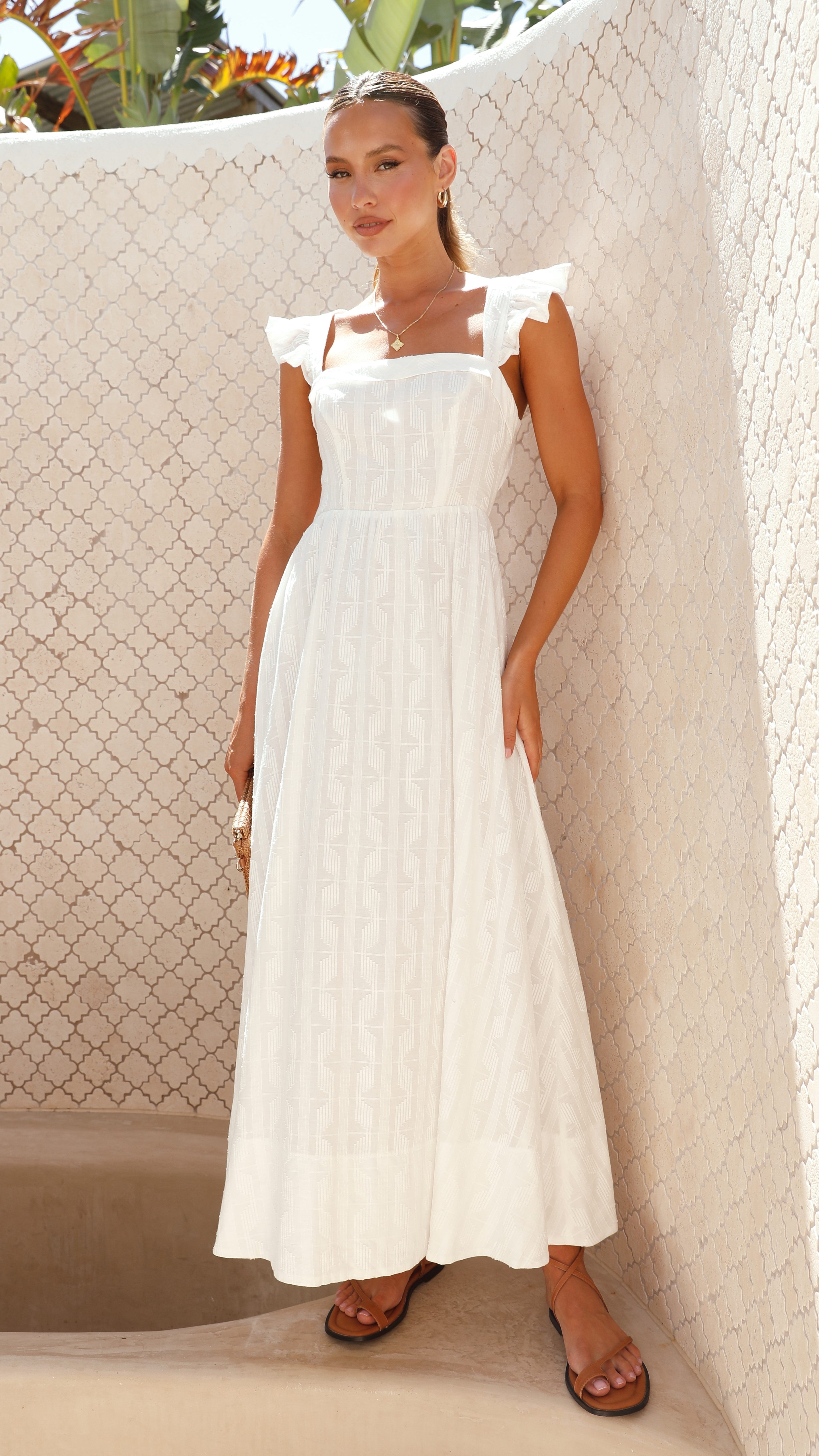 Calix Maxi Dress - White