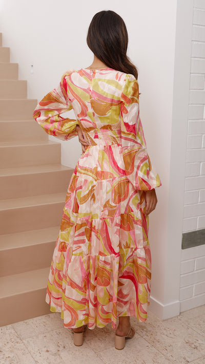 Load image into Gallery viewer, Lauren Maxi Dress - Yellow Print
