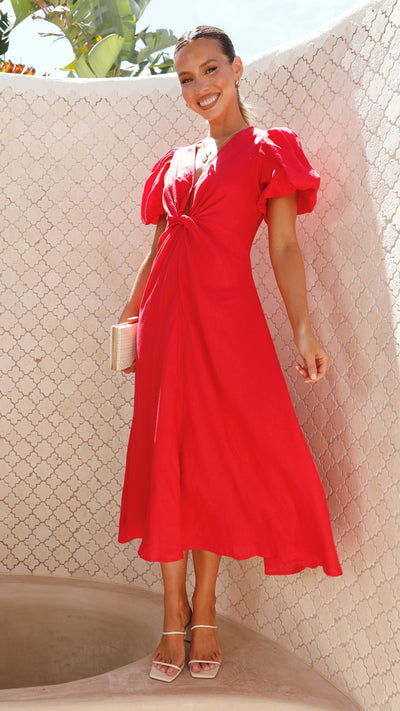 Load image into Gallery viewer, Blaire Midi Dress - Red - Billy J
