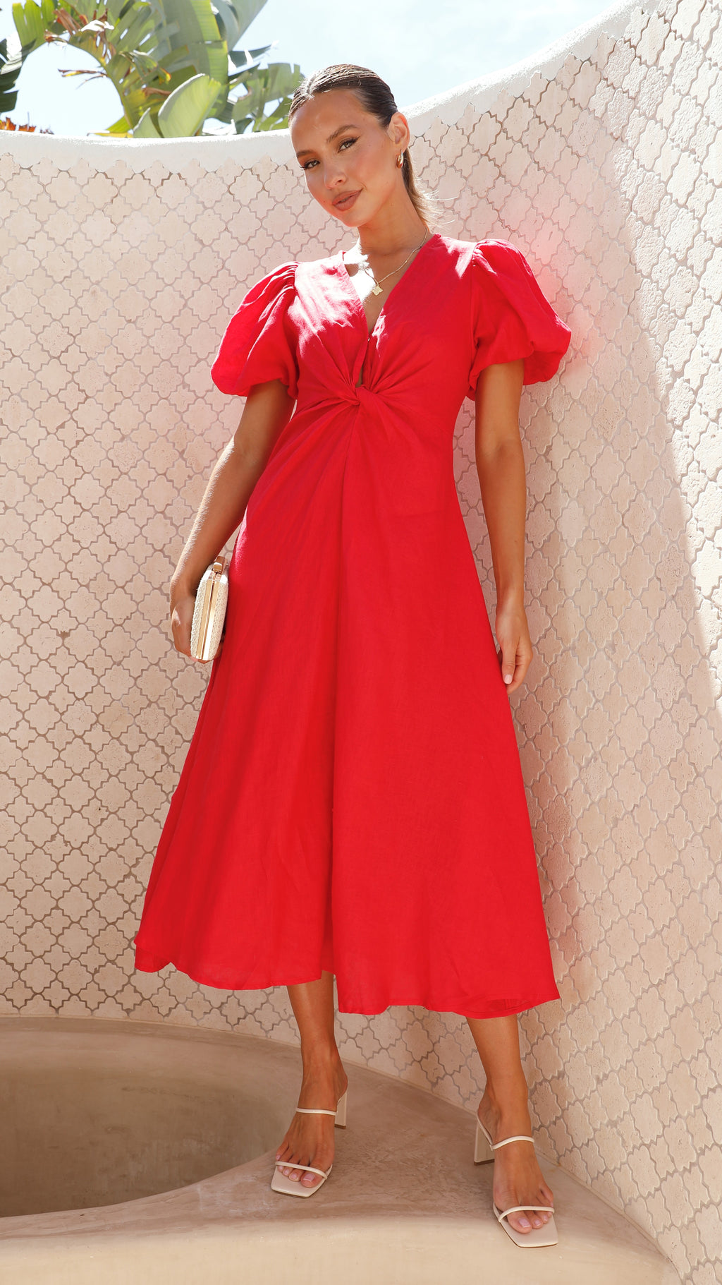 Blaire Midi Dress - Red