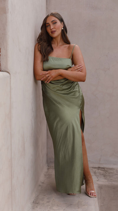 Load image into Gallery viewer, Julia Maxi Dress - Olive - Billy J
