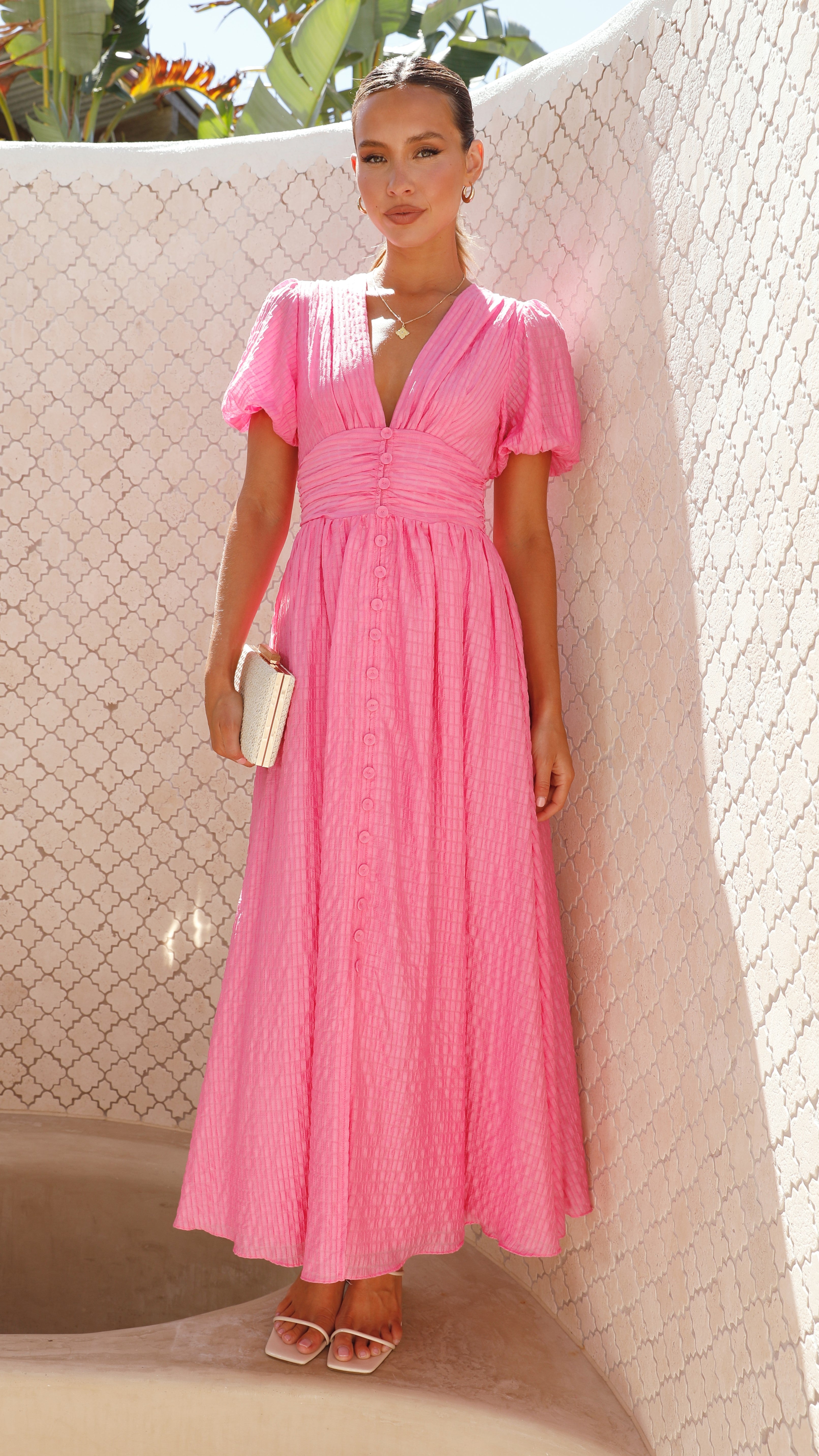 Faiz Maxi Dress - Hot Pink