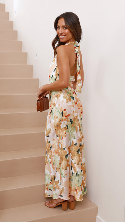 Load image into Gallery viewer, Oralia Maxi Dress - Yellow Floral
