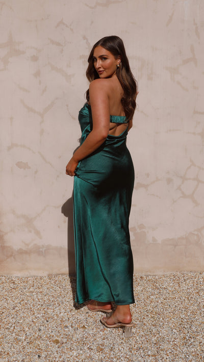 Load image into Gallery viewer, Gisele Maxi Dress - Emerald - Billy J
