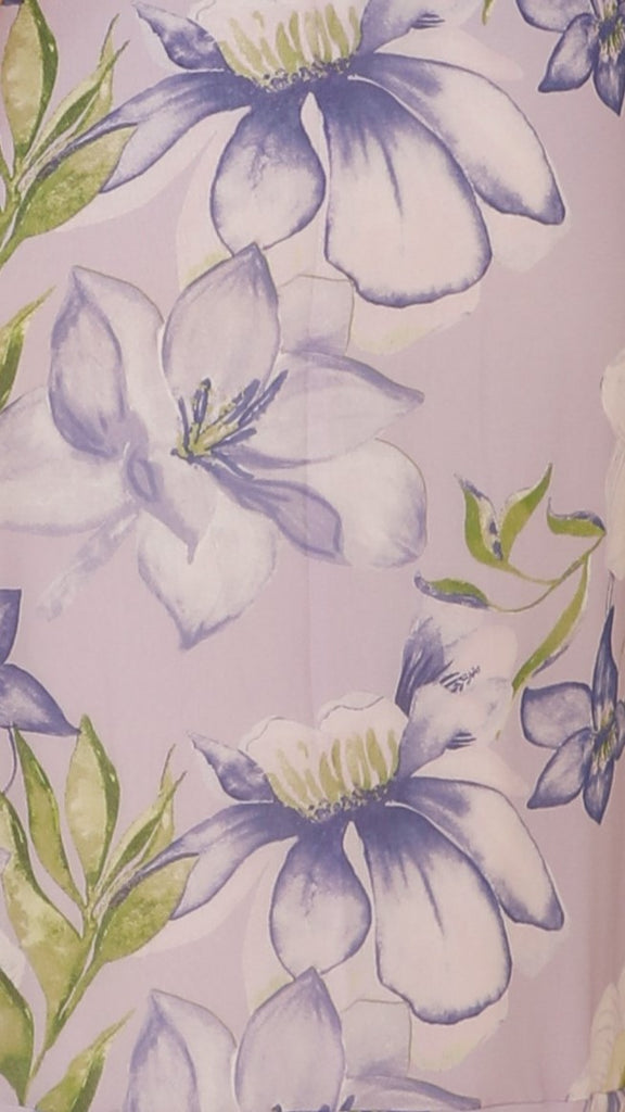 Evelyn Midi Dress - Lilac Floral