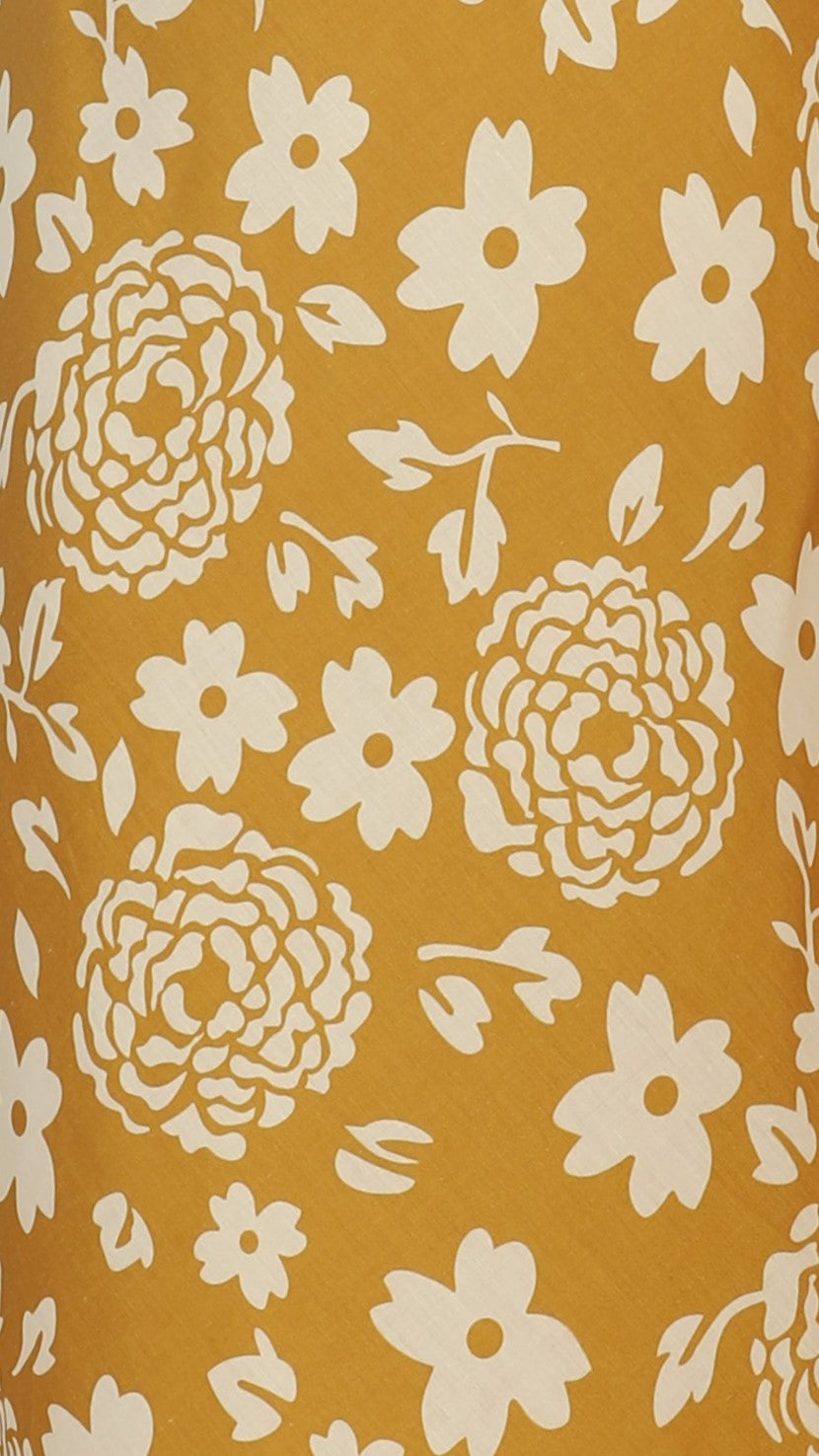 Delilah Midi Dress - Mustard Floral