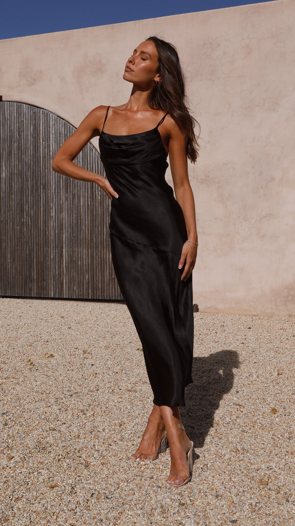 Celina Midi Dress - Black
