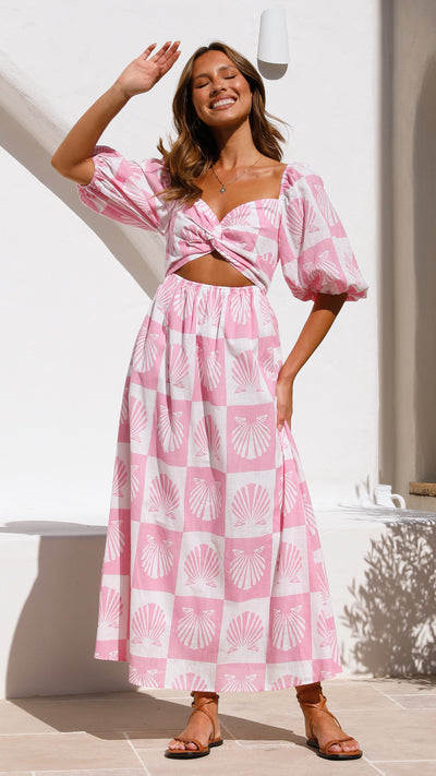 Load image into Gallery viewer, Marella Maxi Dress - Pink Shell
