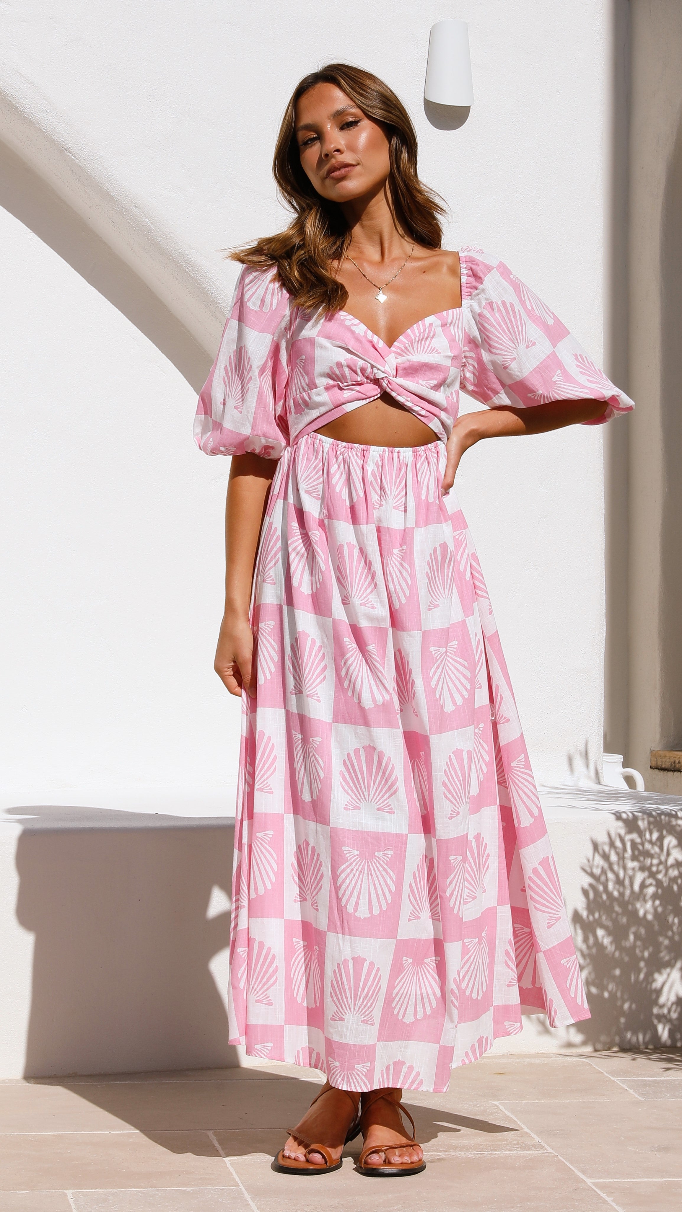 Marella Maxi Dress - Pink Shell