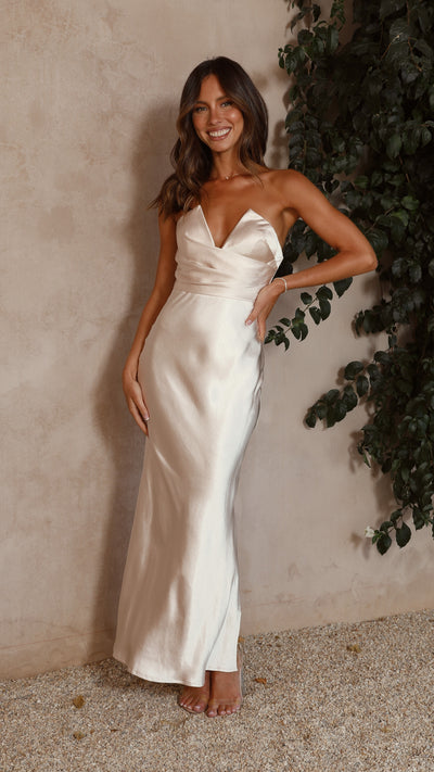 Load image into Gallery viewer, Valerie Maxi Dress - Champagne
