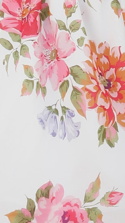 Load image into Gallery viewer, Yaella Mini Dress - Pink / Orange Floral
