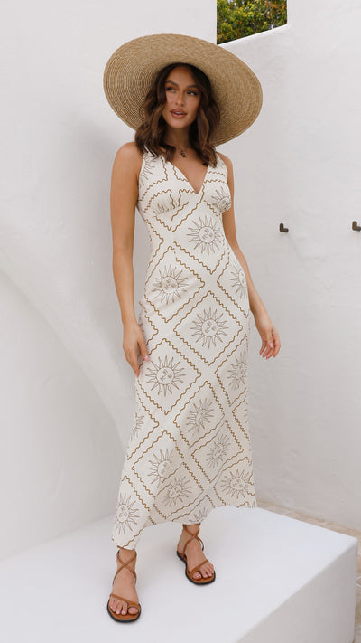 Load image into Gallery viewer, Saniah Maxi Dress - Beige - Billy J
