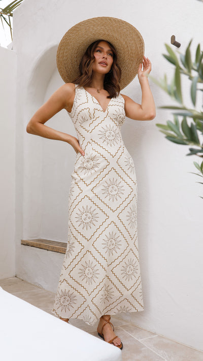 Load image into Gallery viewer, Saniah Maxi Dress - Beige
