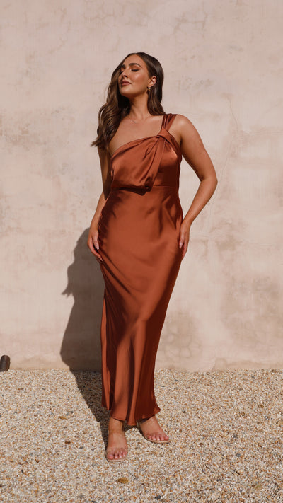 Load image into Gallery viewer, Greta Maxi Dress - Copper - Billy J
