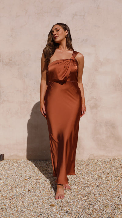 Load image into Gallery viewer, Greta Maxi Dress - Copper - Billy J
