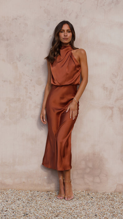 Load image into Gallery viewer, Esther Maxi Dress - Copper - Billy J
